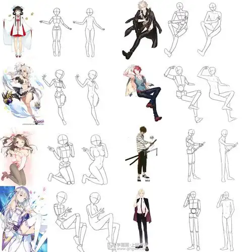 日系人体比例练习-动漫人物入门训练 举报