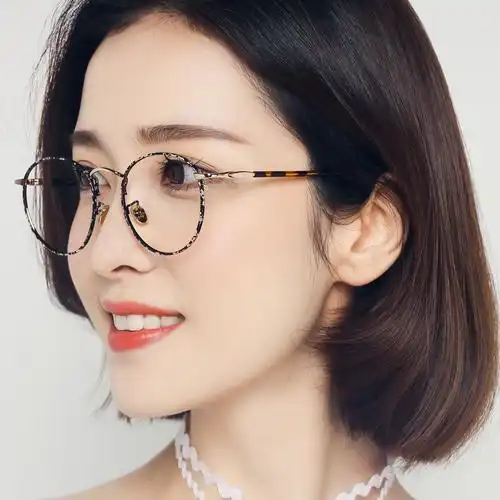 复古眼镜框女圆形韩版超轻 成品近视眼镜女文艺圆框优雅防蓝光潮