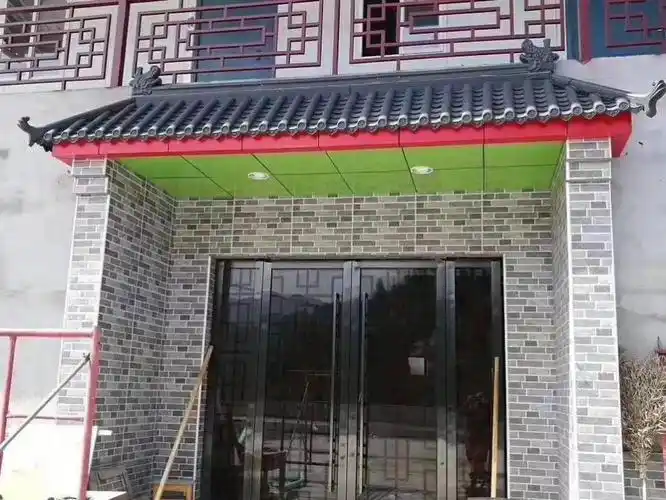 树脂瓦一体瓦仿古大门门楼围墙墙帽中式门头装饰树脂瓦 vieruodis 110