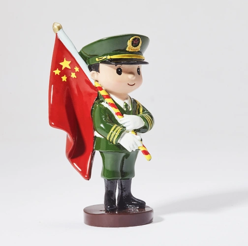 三军仪仗队玩偶桌面公仔手办车载汽车摆件军人潮玩盲盒