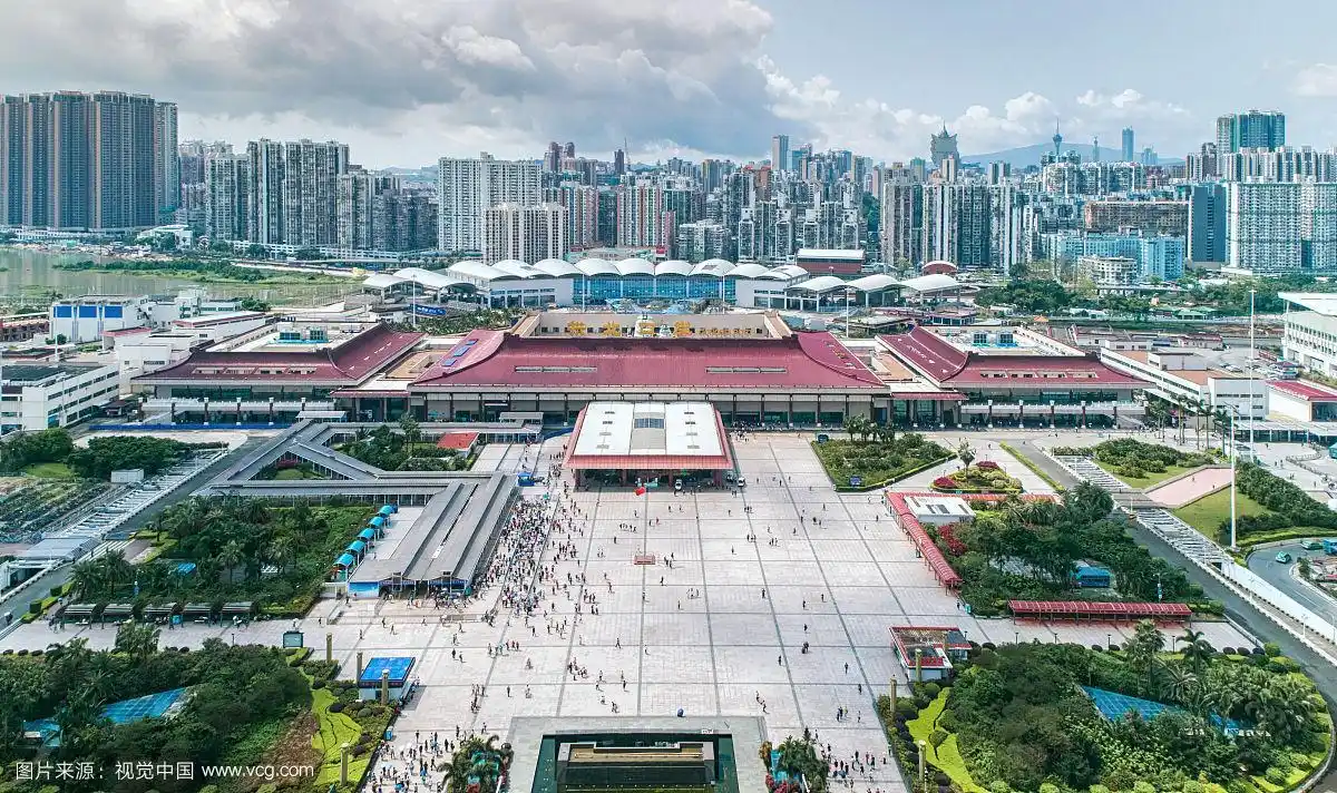 广东珠海拱北口岸全景