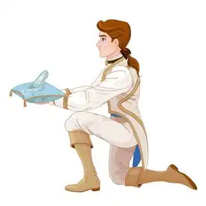 王子呈现玻璃鞋照片