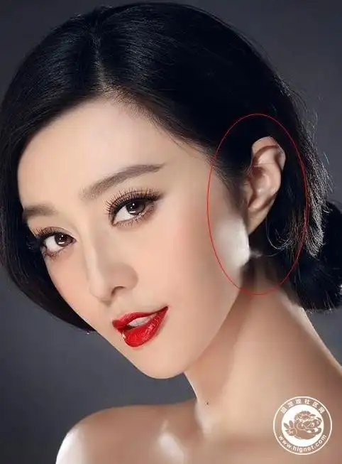 真的啊,范冰冰的耳垂是直接连下去的,没有那个"垂"