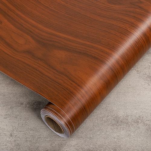 棕色樱桃木加厚防水波音软片自粘木纹贴纸书桌旧家具翻新贴皮仿真