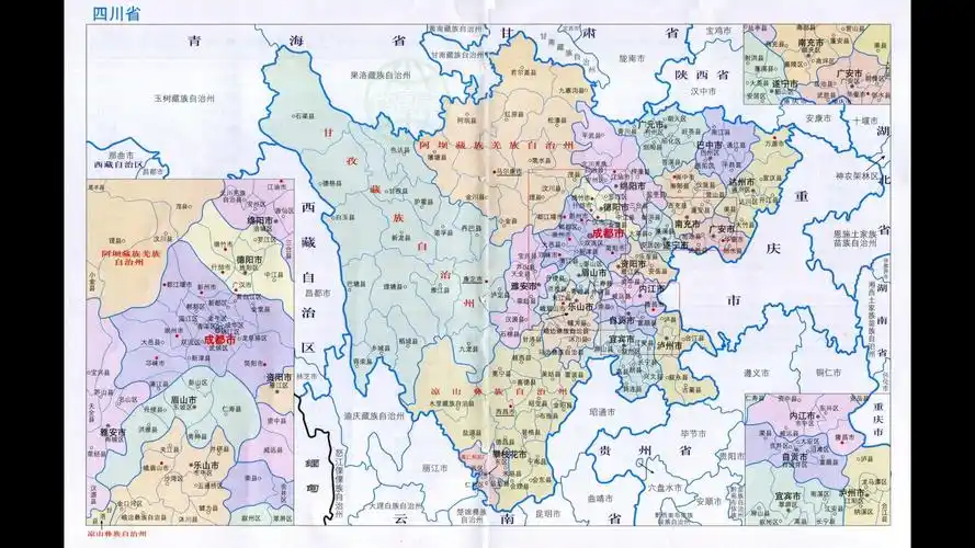 西南地区政区图