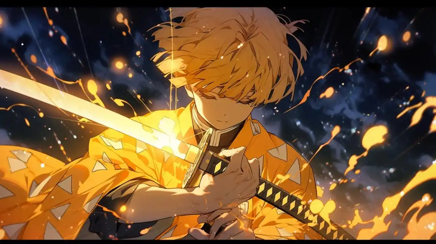 wallpaper  #鬼灭之刃 #我妻善逸  "集中一点 - 抖音