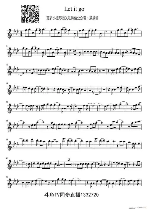 let it go let it go 冰雪奇缘 小提琴谱 五线谱