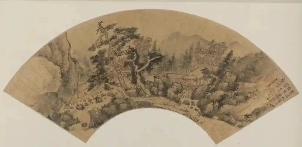 山水扇面欣赏#张建文山水画 #书画艺术 #国画也抖音 #传统 - 抖音