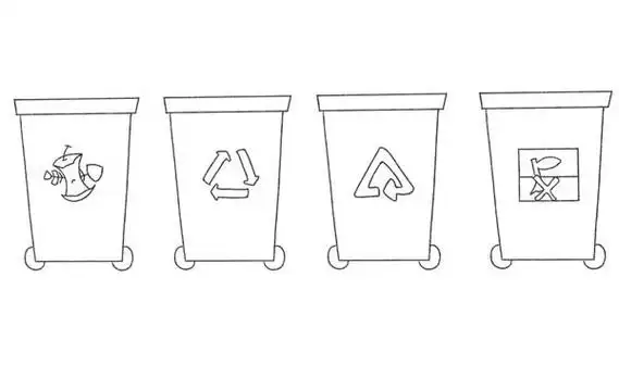 分类垃圾桶简笔画步骤图片教程