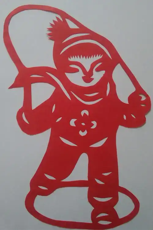 跳绳的小姑娘剪纸儿童剪纸教学小姐妹跳绳rw176女孩跳绳运动校园文化