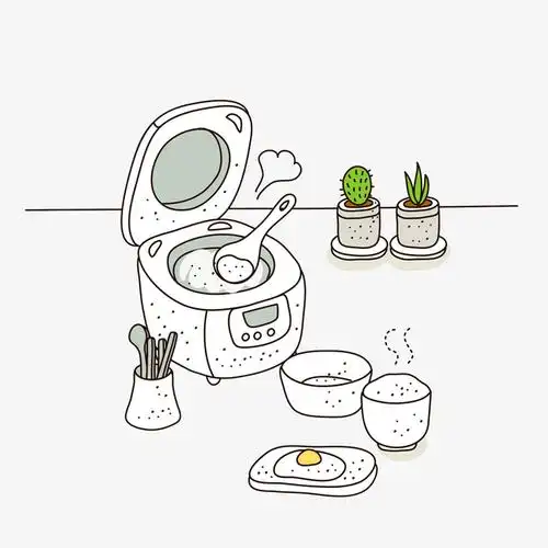 卡通手绘美味午餐