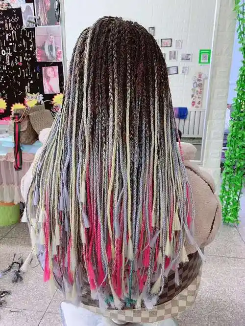 假发非洲脏辫渐变色化纤大辫子扭博辫直销非洲彩色许昌厂家直销