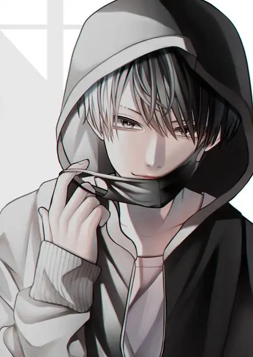 男生头像动漫冷酷帅气黑暗系口罩 - 动漫头像图片- 不二励志语录