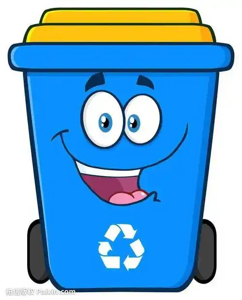 蓝色的垃圾桶:我是可回收垃圾桶,我负责回收再生利用价值高,能进入
