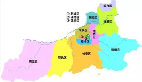 西安区县地图