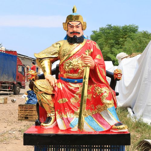 3米五道将军神像88厘米1.6米武道圣君五道爷元帅玻璃钢树脂佛像