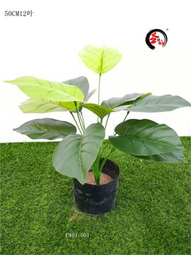 ab仿真绿宝石50cm小植物盆栽绿宝石喜林芋长心叶蔓绿绒植物墙配件