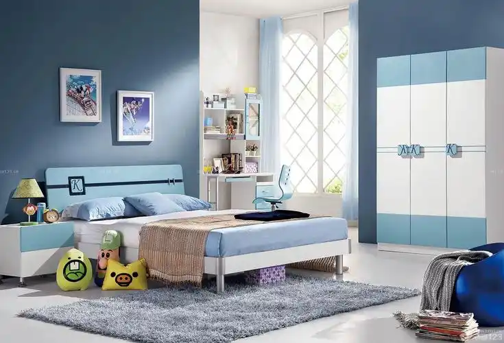 现代家居男生卧室装修效果图