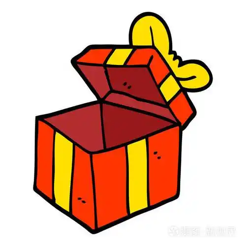 手绘涂鸦风格卡通打开礼品盒插画-正版商用图片13xwi0-摄图新视界