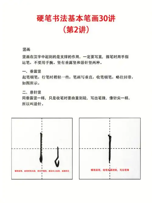 硬笔书法基本笔画30讲第2讲