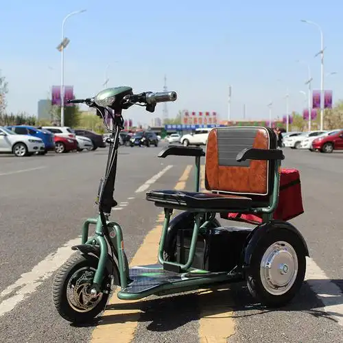 蓝马老人折叠电动助力三轮车小型代步车锂12寸老年代步车