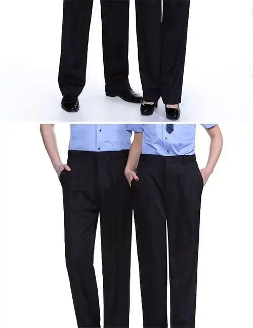 狂七保安西裤警jc执勤裤活腰可调节保安服裤子藏青执勤春秋裤175备注