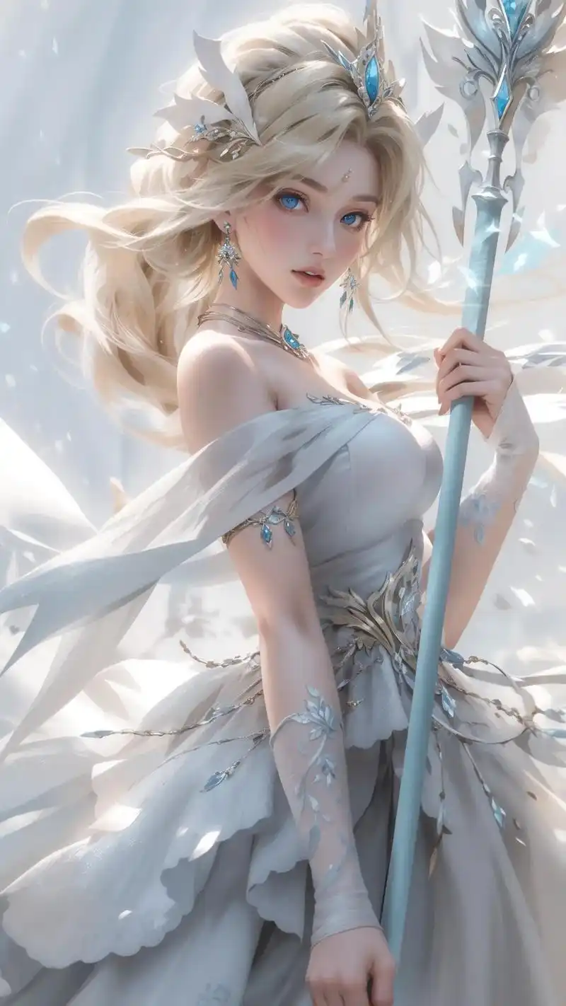 冰雪女王 #二次元少女 #二次元动漫 #手机墙纸 #我又来送 - 抖音