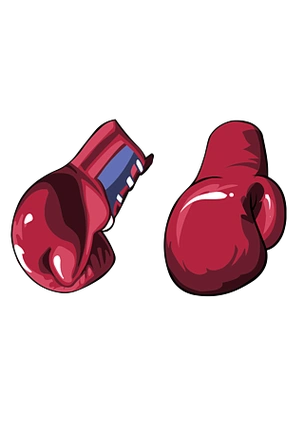 卡通手绘拳击手套矢量图