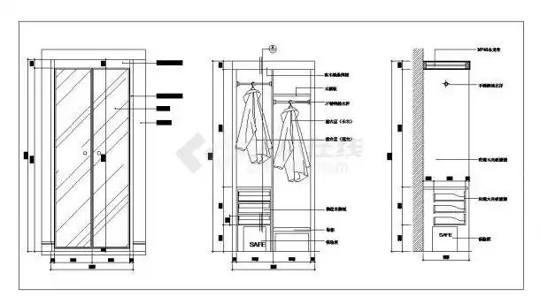 衣柜施工节点详图