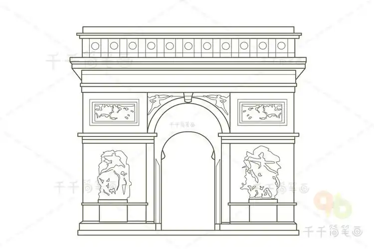 巴黎凯旋门,即雄狮凯旋门,位于法国巴黎的戴高乐广场中央,香榭丽舍