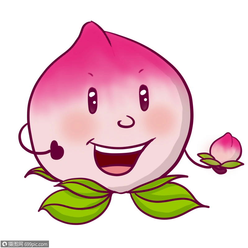 桃子卡通夏季美食图片