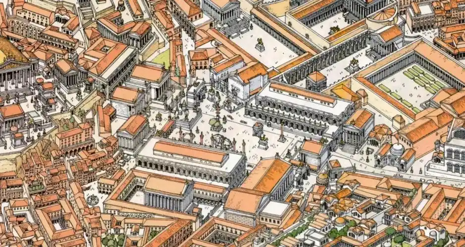 罗马城复原图于是,你开始从建筑的角度去切入政治和经济,并对那时候的