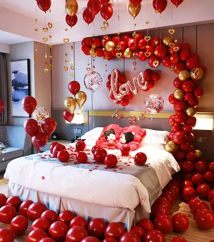 网红婚房布置套装新房装饰创意浪漫气球卧室套餐结婚婚礼女方出嫁