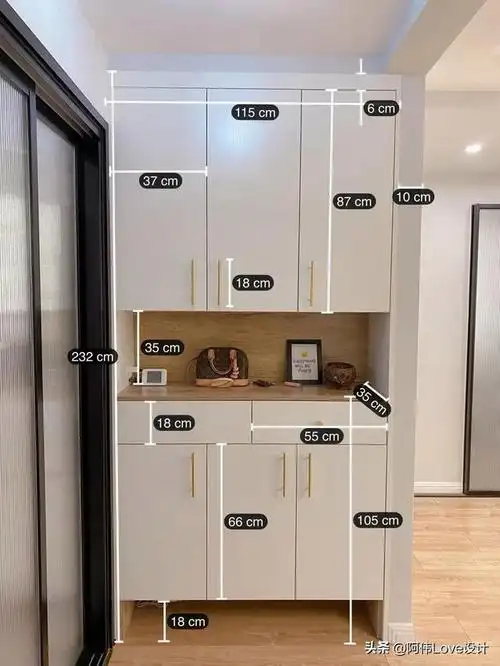 正常鞋柜每层什么高度(实用入户鞋柜格局尺寸设计)