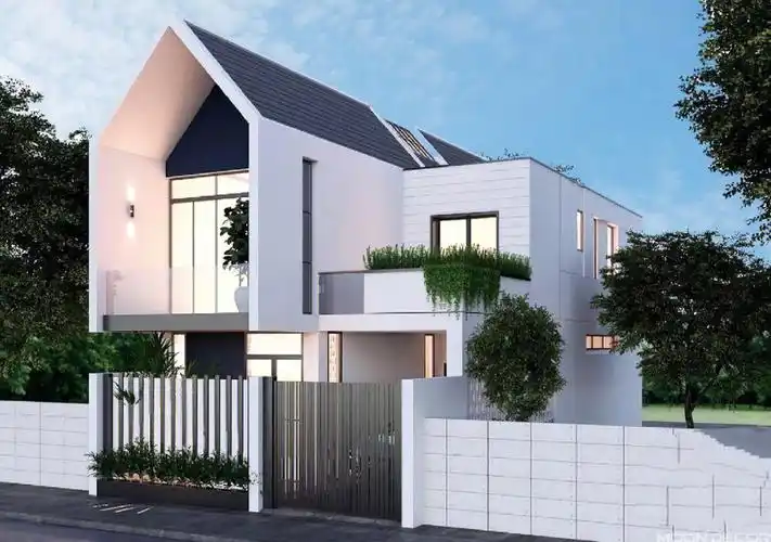 精致的现代二层坡屋顶别墅