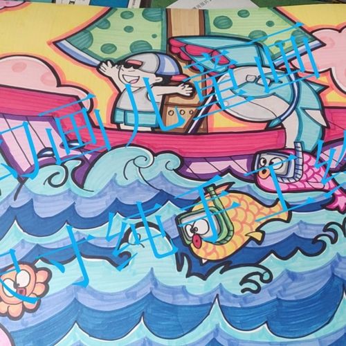 科幻画学生绘画儿童画纯手工绘画科技环保创新绘画科幻尺寸4k8ka3