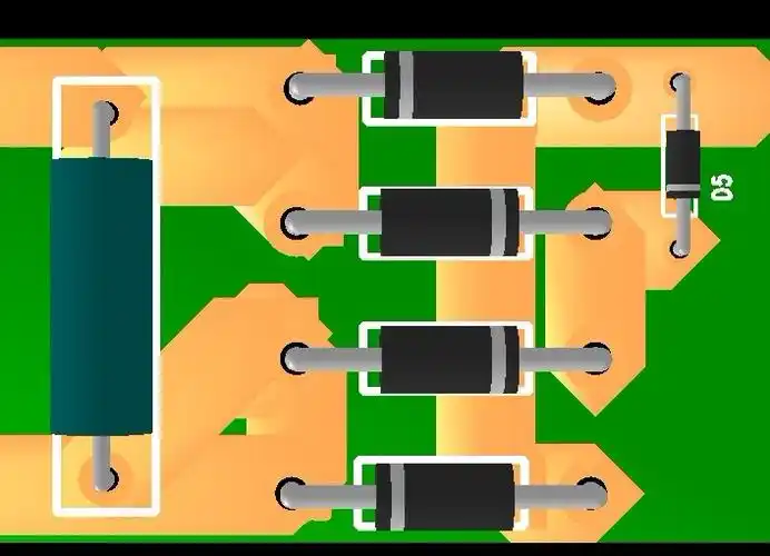 我把画好的pcb板用3d效果图看,怎么二极管全部反了?