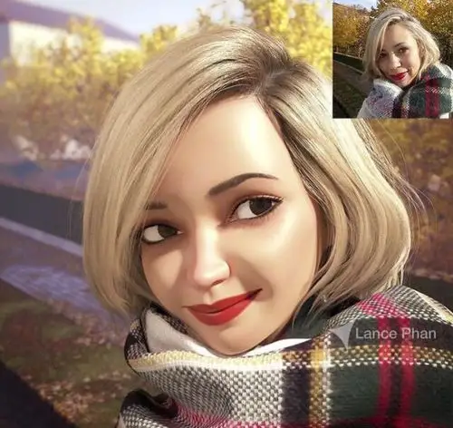 把真人照片ps成卡通人物