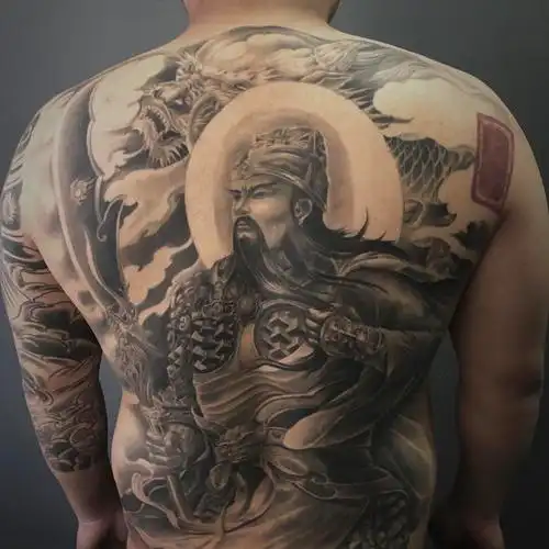 恢复一年后的满背关公_纹身吧社区 - 纹身大咖