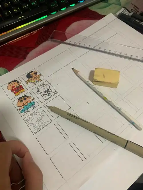 蜡笔小新仔格格画