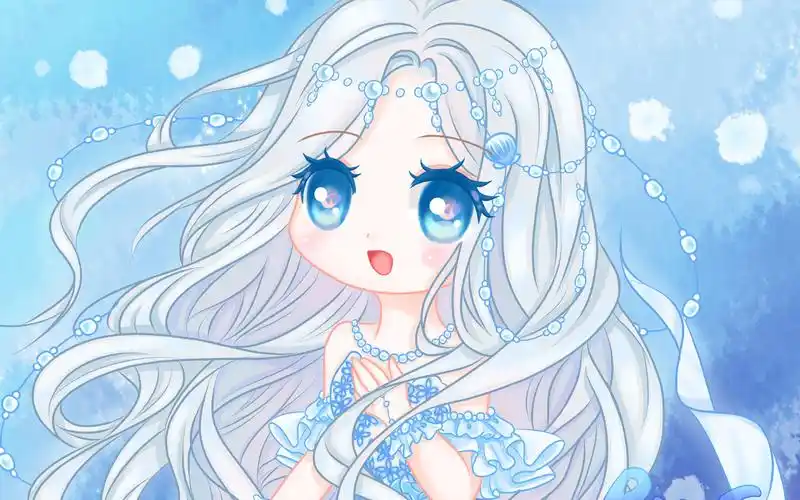 q版美人鱼板绘过程