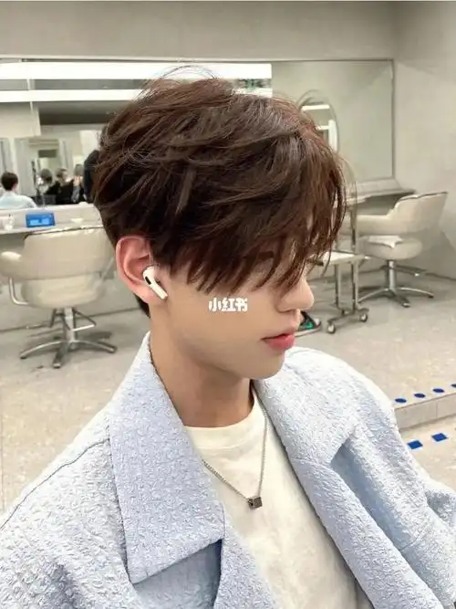 男士发型摩卡色.