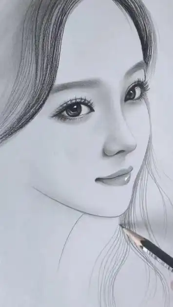 唯美人像素描自学网课#画画 #手绘 #素描 #零基础教学 #人物肖像