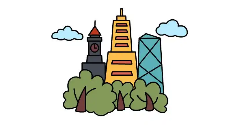 高楼怎么画好看又简单