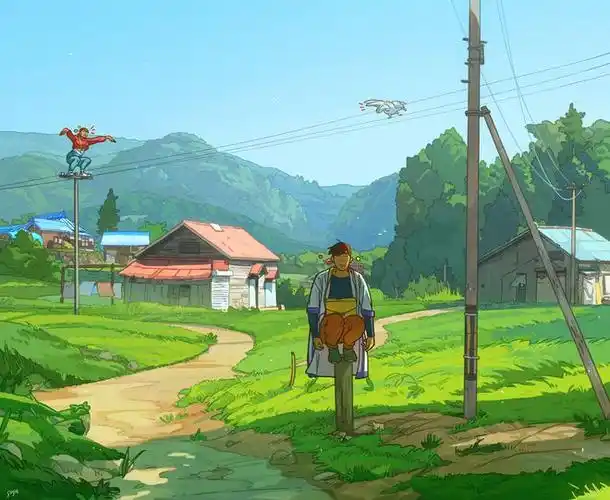 极具故事感的人物场景插画,构图和透视值得考究