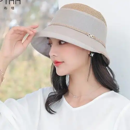 布塔帽子女夏防晒太阳凉帽女帽夏天可折叠春季遮阳帽渔夫帽夏季