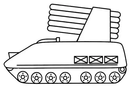 火箭炮车简笔画火箭炮车简笔画大人画的