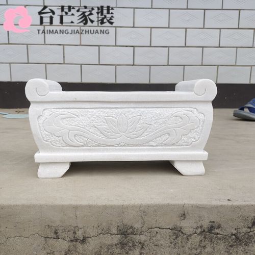 大理石香炉 汉白玉香炉坟前户外祠堂长方形墓地香炉定制香炉大理