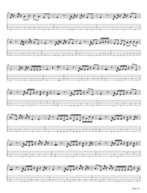 空谷幽兰(贝司谱)-许巍_贝司谱_乐队网-分享乐队总谱,吉他谱,简谱