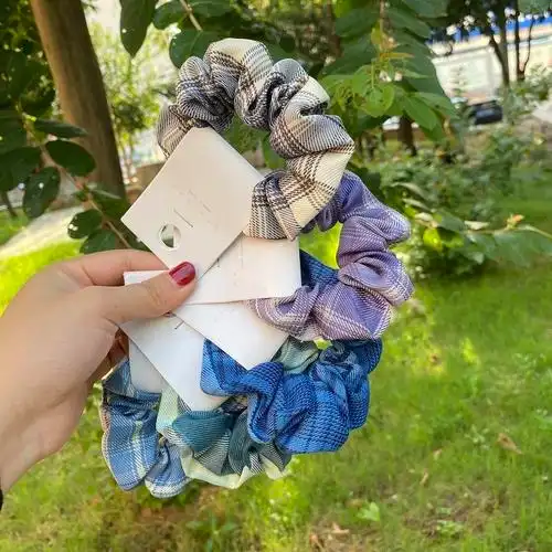 【女神专属】大肠发圈jk制服发圈格子皮筋网红发夹明显同款发绳日韩可